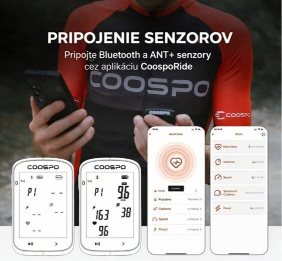 COOSPO CS300 GPS Cyklopočítač s Dlouhou Výdrží a Přesným GPS