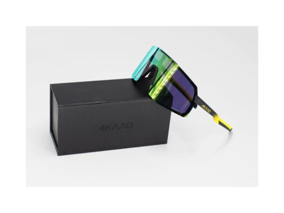 4KAAD BEAT RACE Sportovní Brýle - Black Yellow, Gold Revo