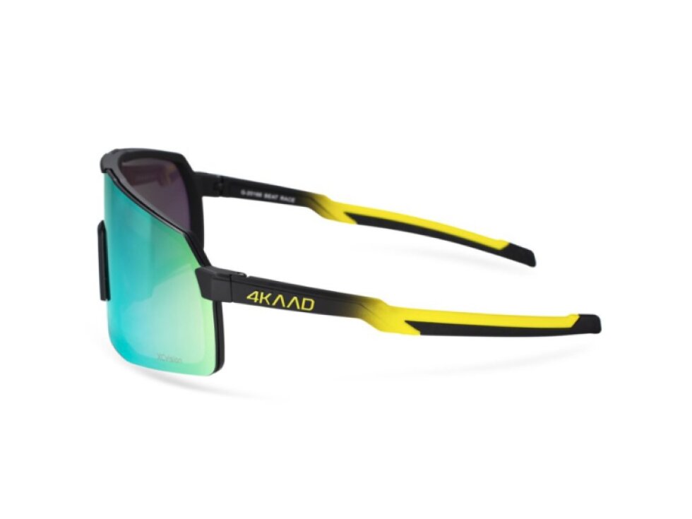 4KAAD BEAT RACE Sportovní Brýle - Black Yellow, Gold Revo