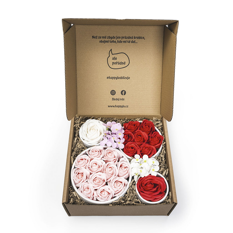 Dárková sada mýdlových květin