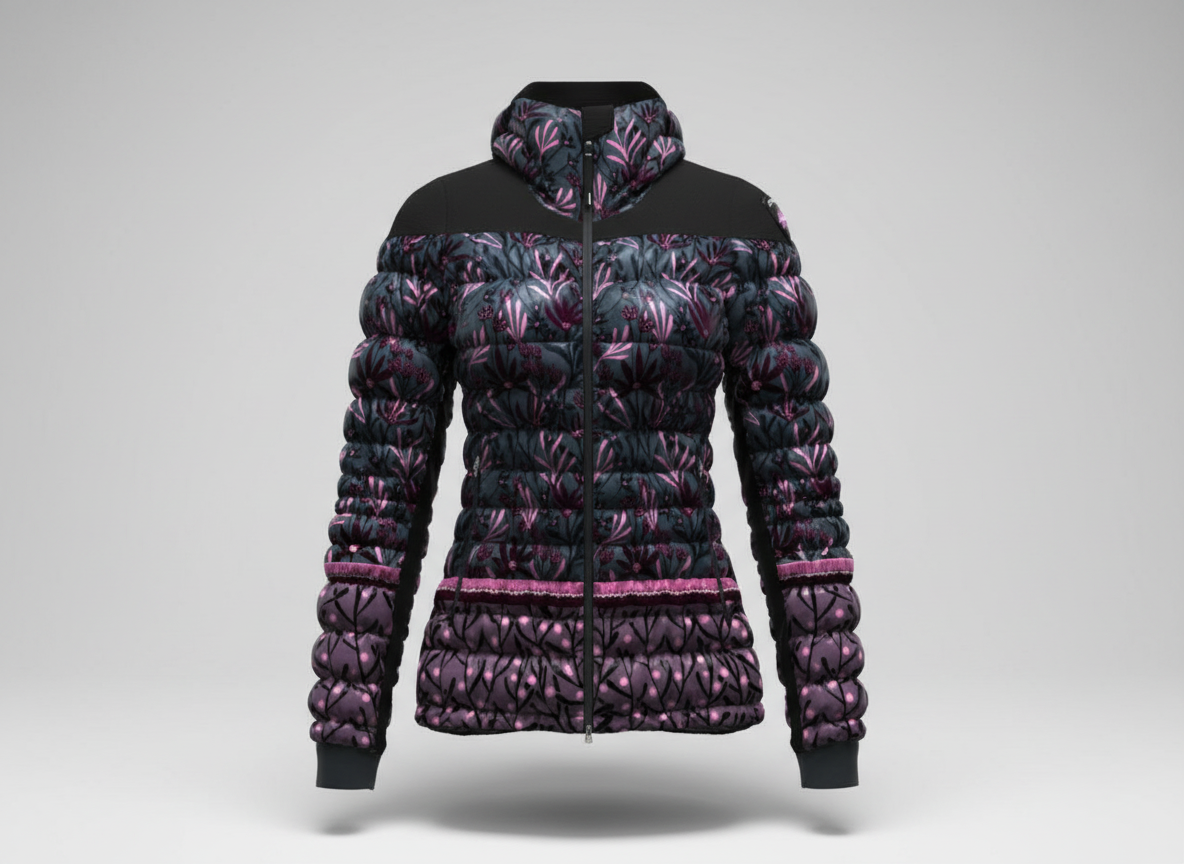 CRAZY JACKET CROWS WOMAN WINTER FLOWER
