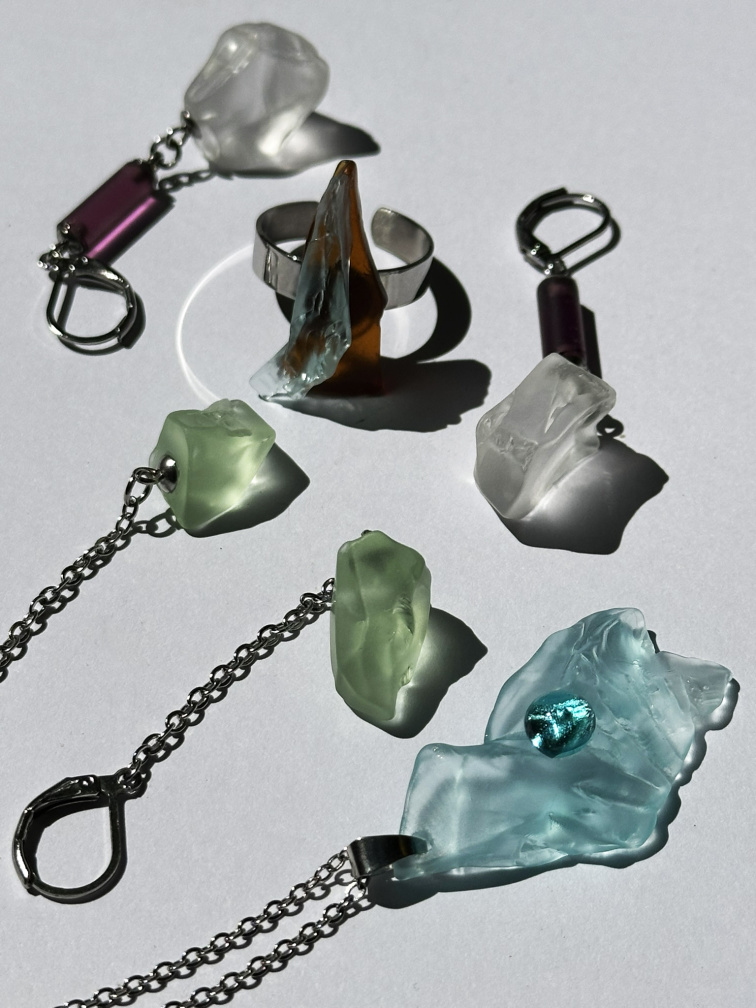 Skleněné náušnice Nanovo - Dupito