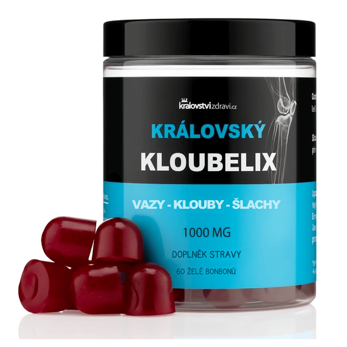 Královský Kloubelix citron/limetka, kloubní výživa 500 g, 60 želé
