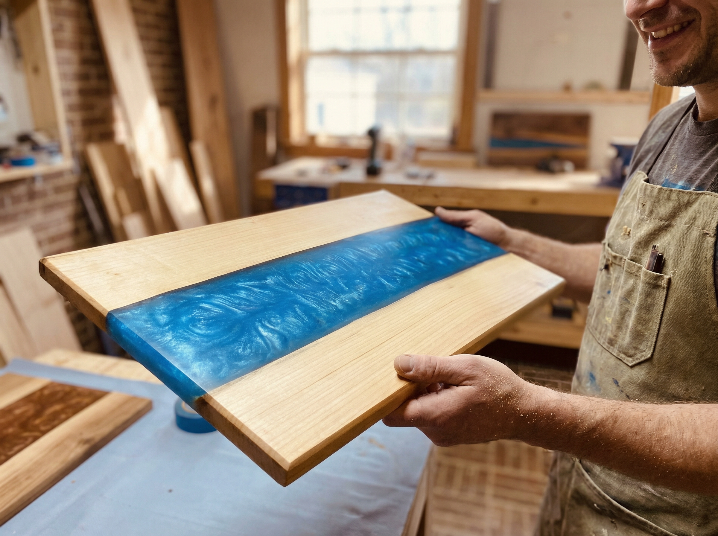 Podnos na míru – práce s pryskyřicí a dřevem