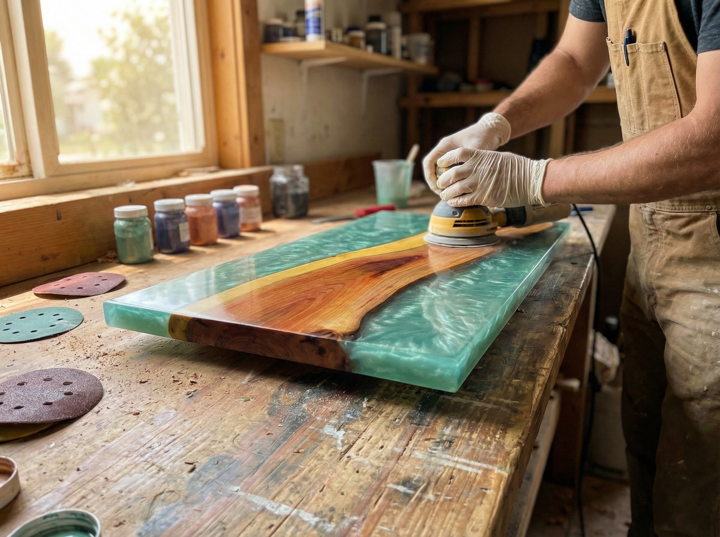 Podnos na míru – práce s pryskyřicí a dřevem