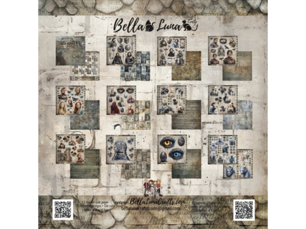 Sada papírů Bellaluna Walkers Hra o trůny 20X20cm 12ks