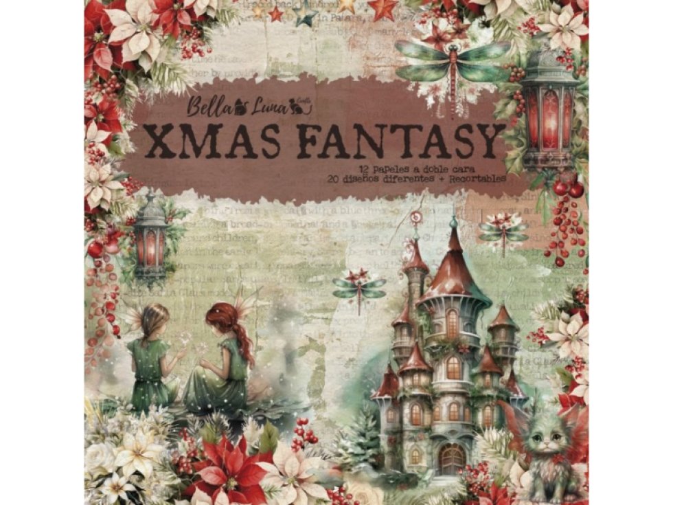 Sada papírů Bellaluna XMAS FANTASY Vánoční sen 30X30cm 12ks