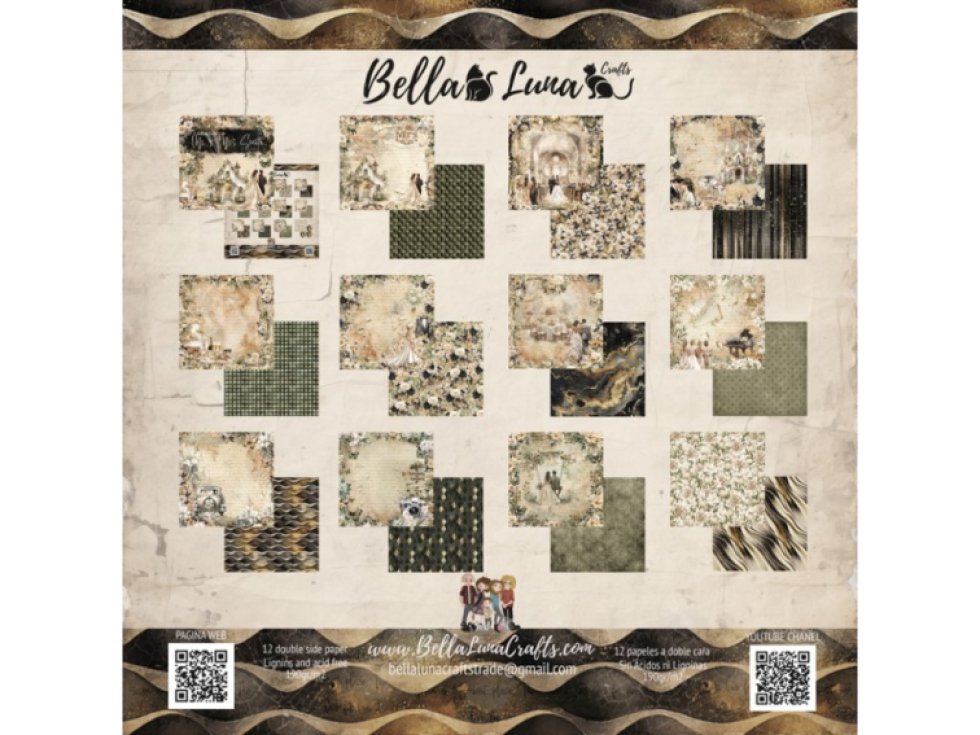 Sada papírů Bellaluna MR & MRS SMITH Ceremony Pán a paní Smithovi pozadí 20x20cm 12ks