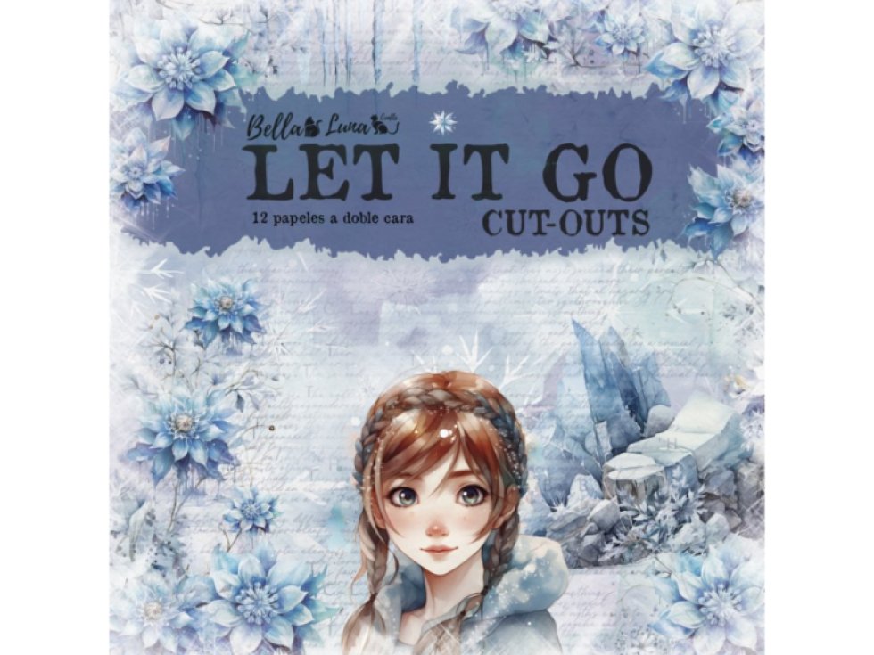 Sada papírů Bellaluna LET IT GO Ledové království doplňky 20x20cm 12ks