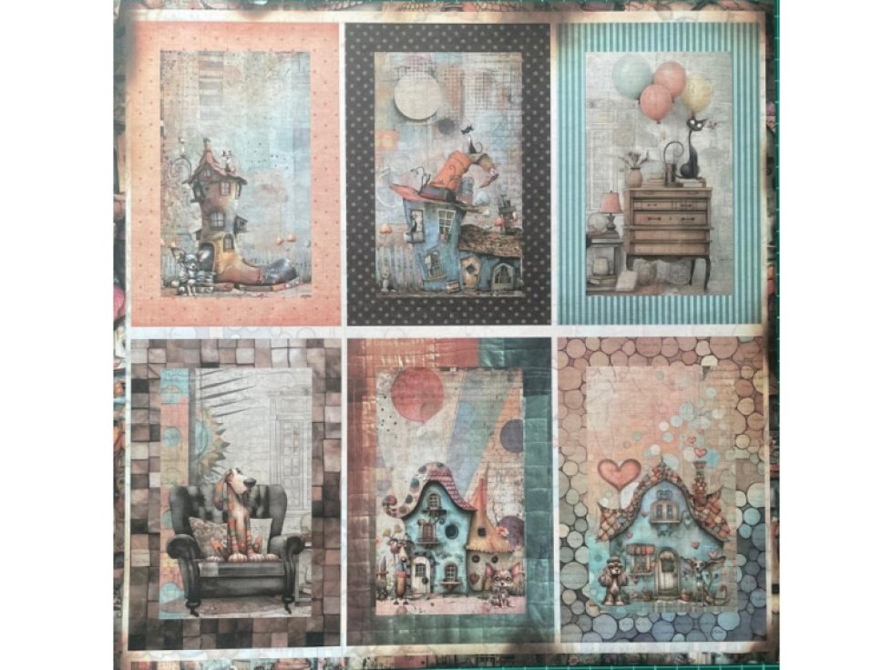 Sada papírů Bellaluna CRAZY PETS Bláznivá zvířata rámečky a doplňky 30X30cm 12ks