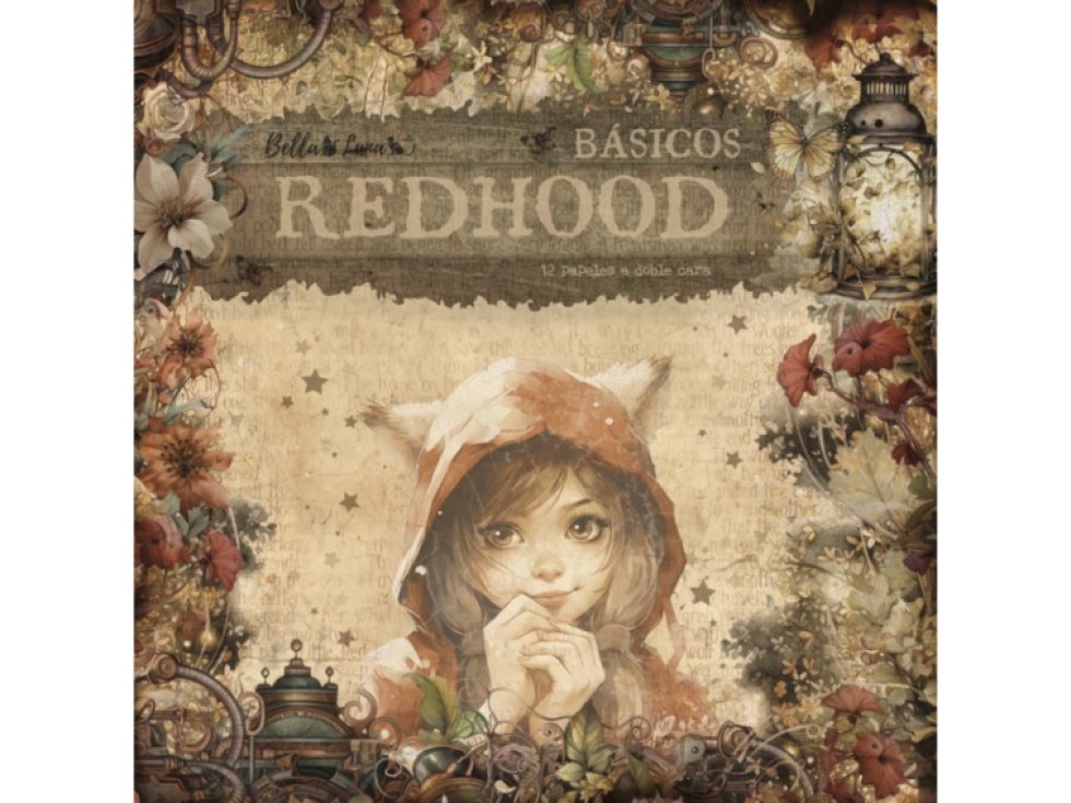 Sada papírů Bellaluna REDHOOD Červená karkulka pozadí 30X30cm 12ks