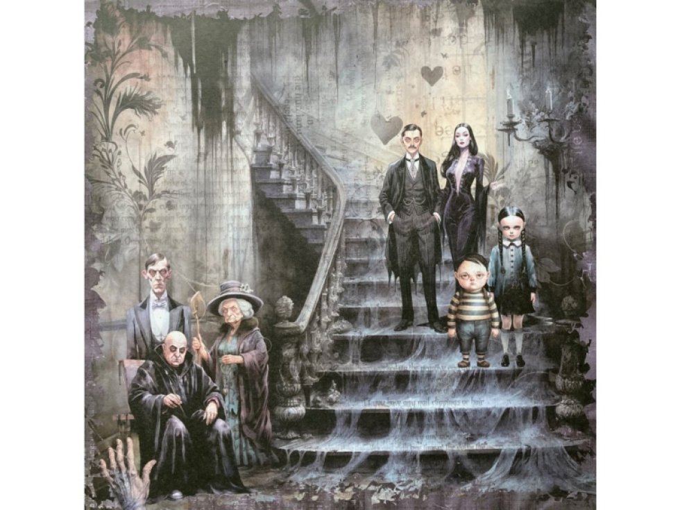 Sada papírů Bellaluna MONSTER FAMILY monstra a rodina 30X30cm 12ks