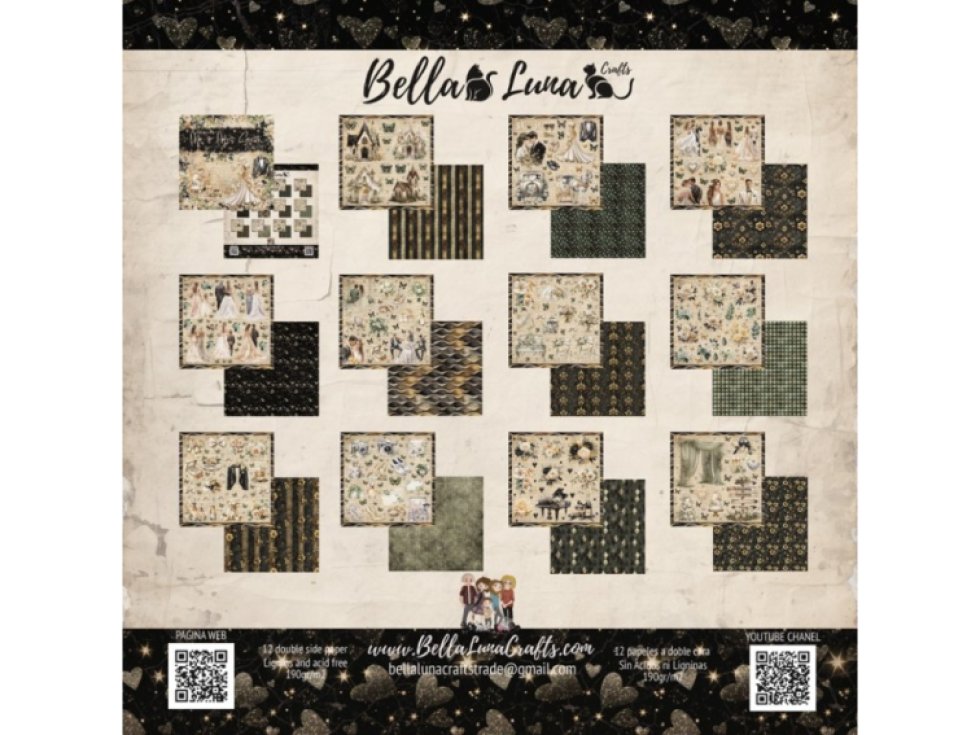 Sada papírů Bellaluna MR & MRS SMITH Ceremony Pán a paní Smithovi doplňky 20x20cm 12ks