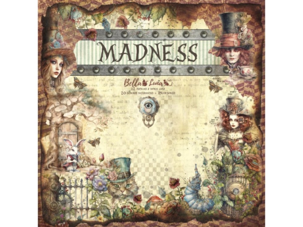 Sada papírů Bellaluna MADNESS Říše divů 30X30cm 12ks