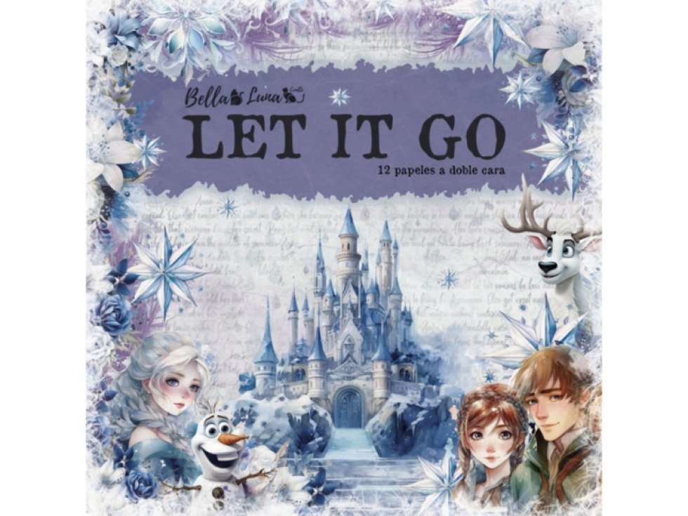 Sada papírů Bellaluna LET IT GO Ledové království 30X30cm 12ks