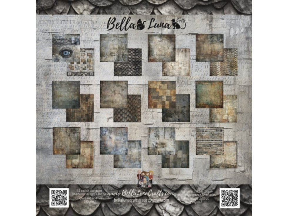 Sada papírů Bellaluna Walkers pozadí Hra o trůny Chodci 30X30cm 12ks