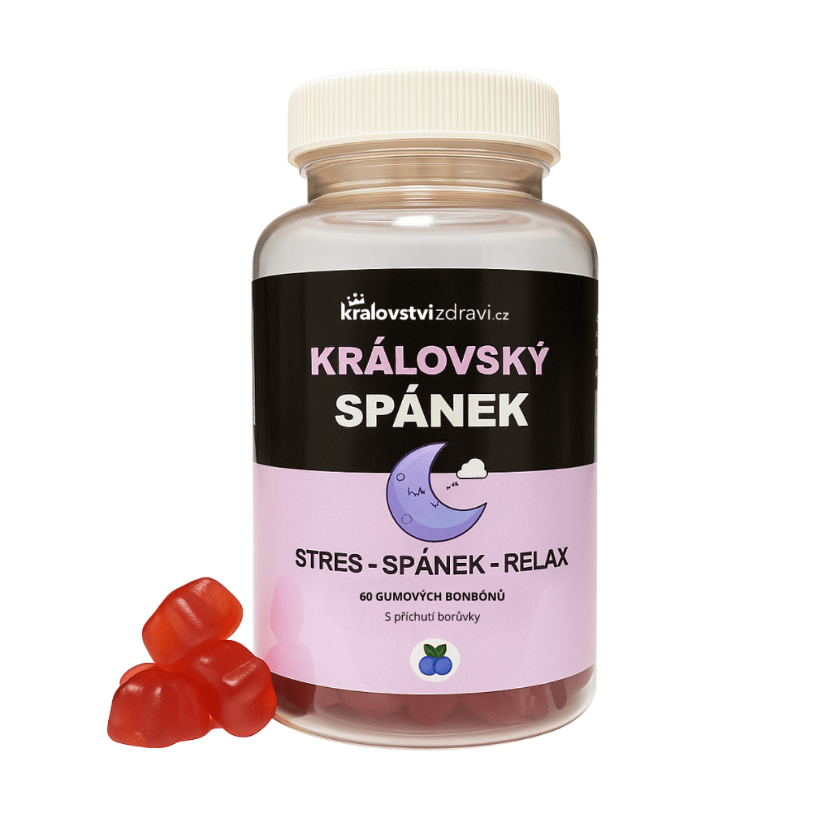 Kráľovský Spánok, na podporu hlbokého spánku, 60 gumových cukríkov