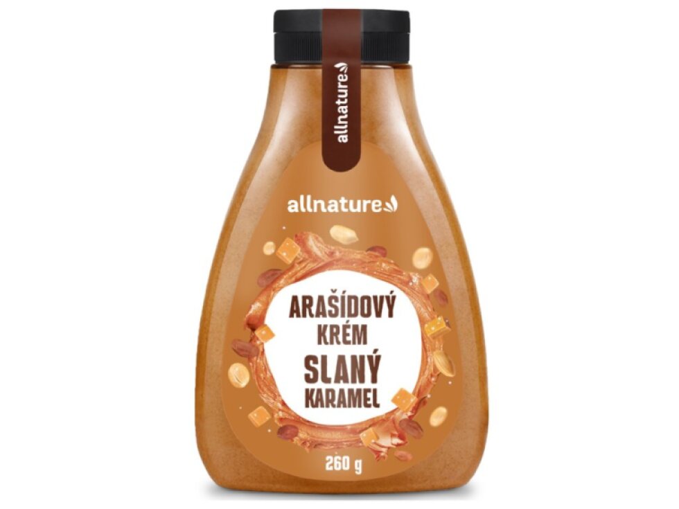 Allnature Arašídový krém - slaný karamel 260 g