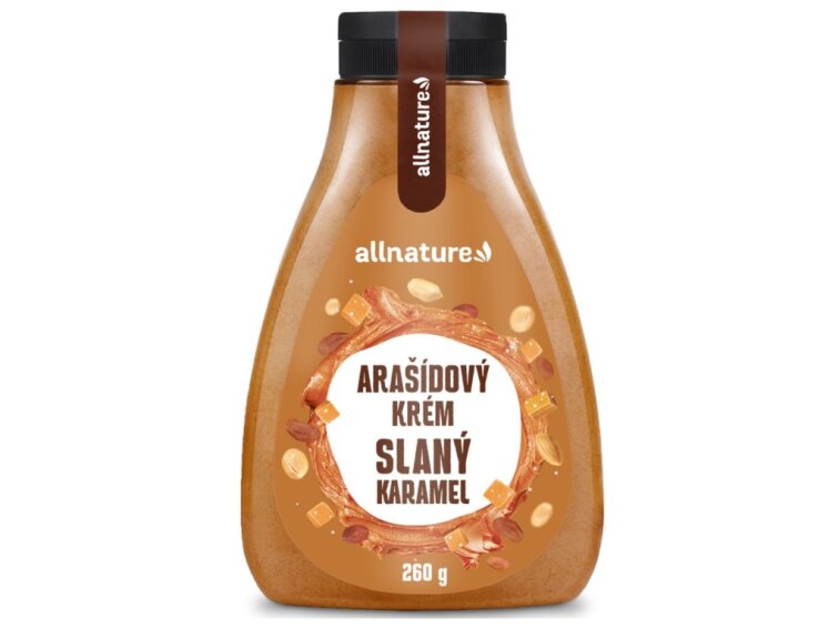 Allnature Arašídový krém - slaný karamel 260 g