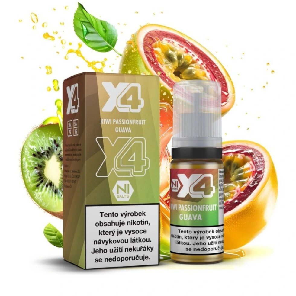 E-liquid X4 Bar Juice - Kiwi Passionfruit Guava 10ml/20mg