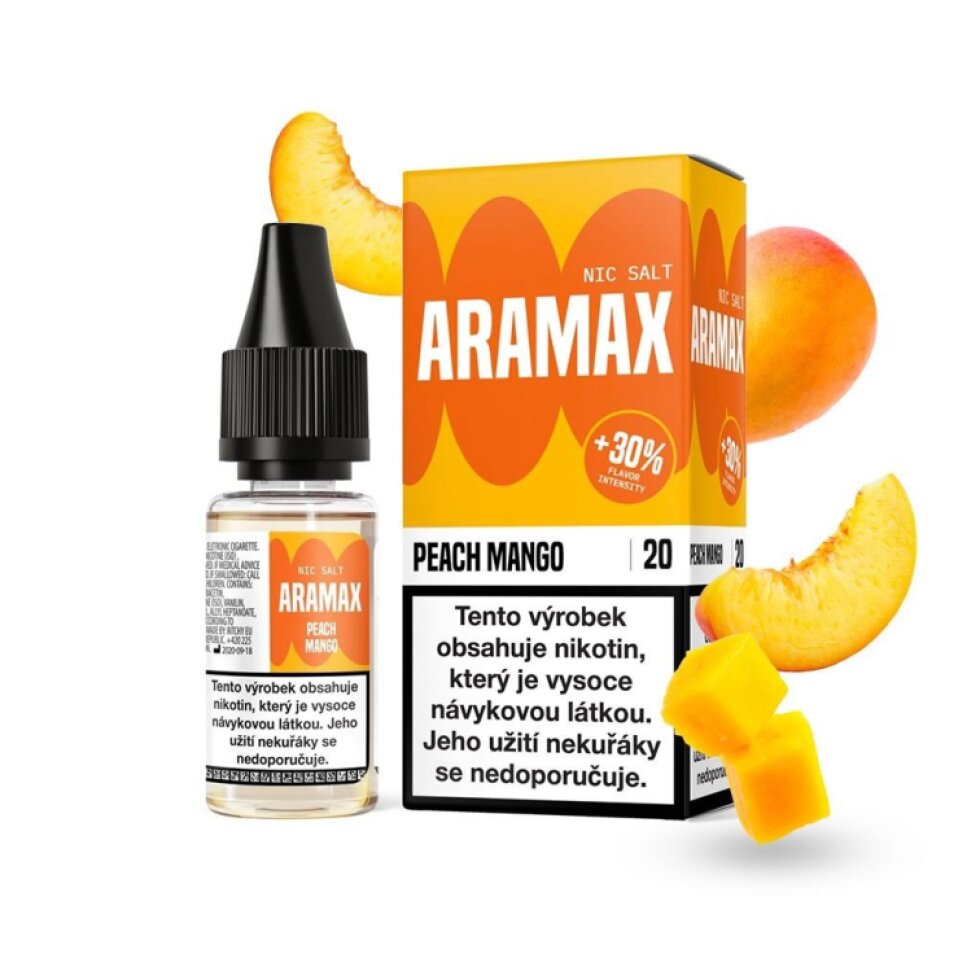 E-liquid Aramax Salt - Peach Mango 10ml/20mg