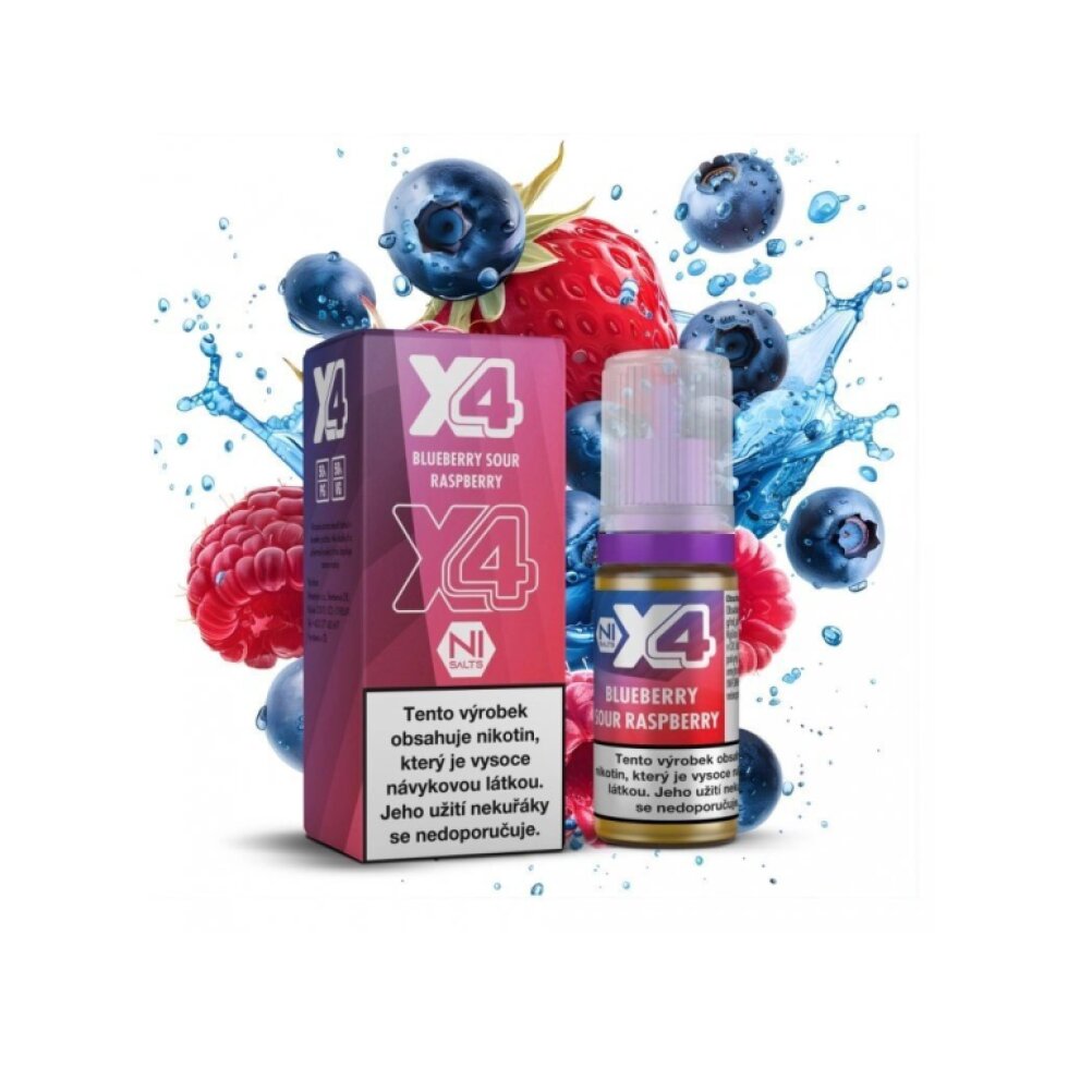 E-liquid X4 Bar Juice - Blue Sour Raspberry 10ml/20mg