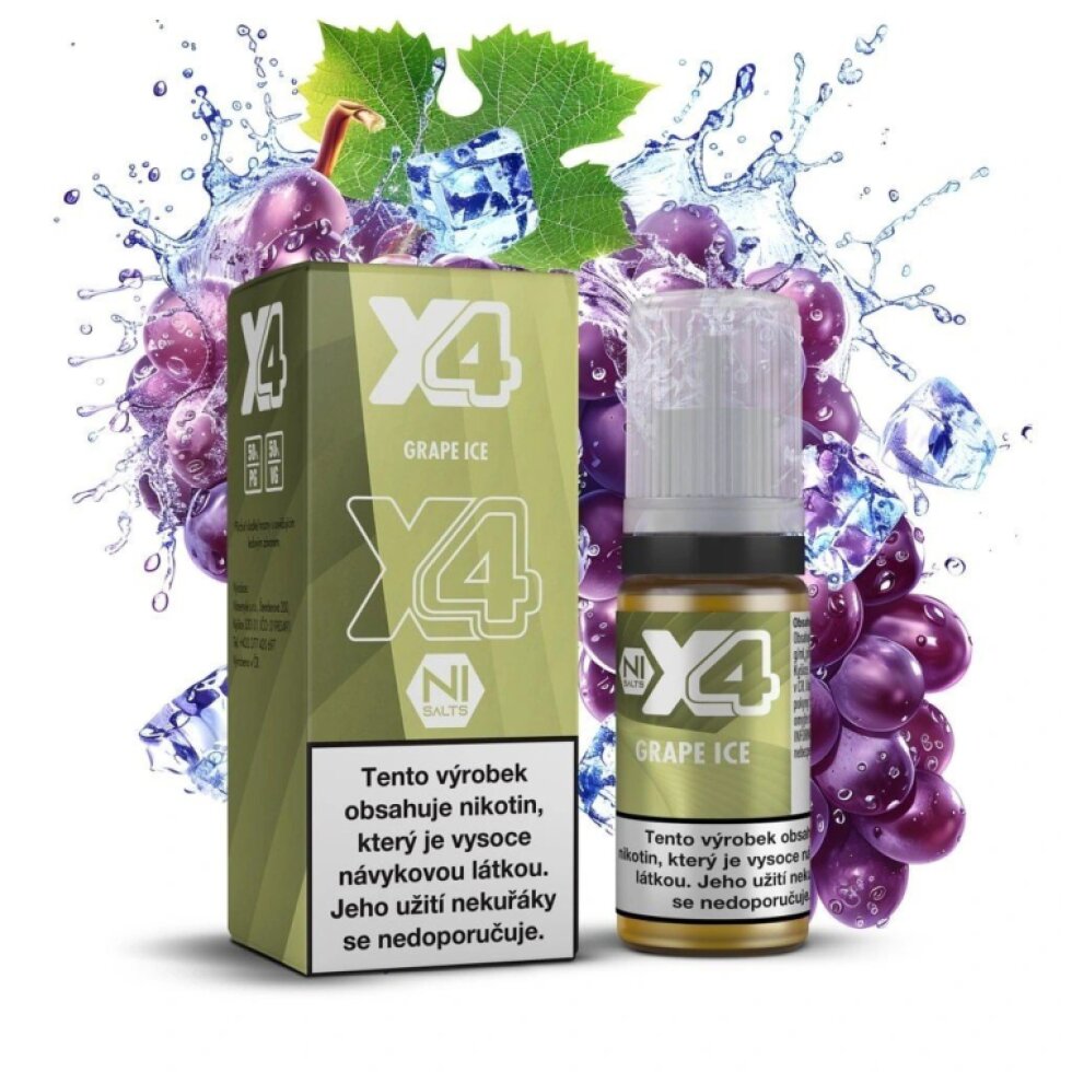 E-liquid X4 Bar Juice - Grape Ice 10ml/20mg