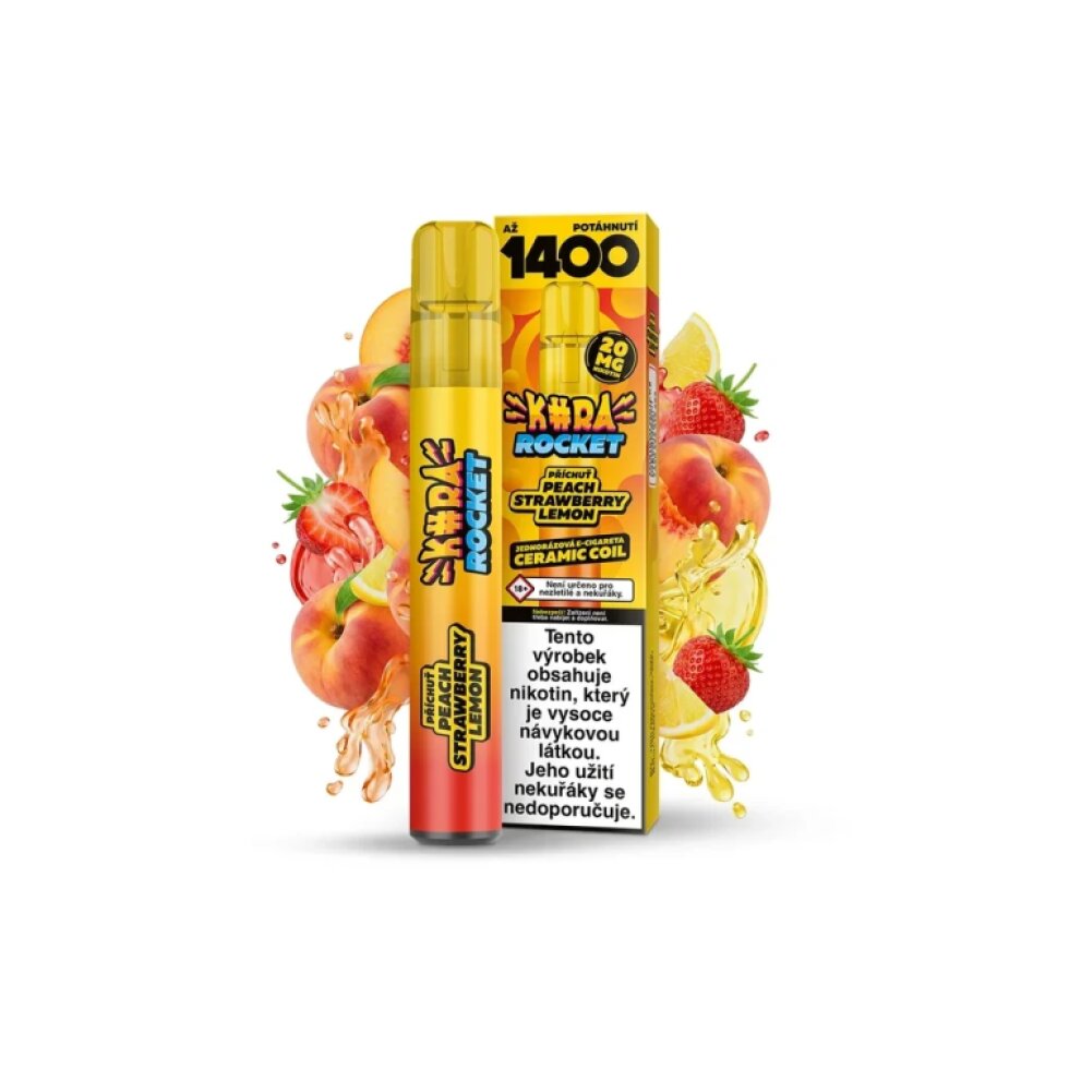 KURWA ROCKET - PEACH STRAWBERRY LEMON ICE