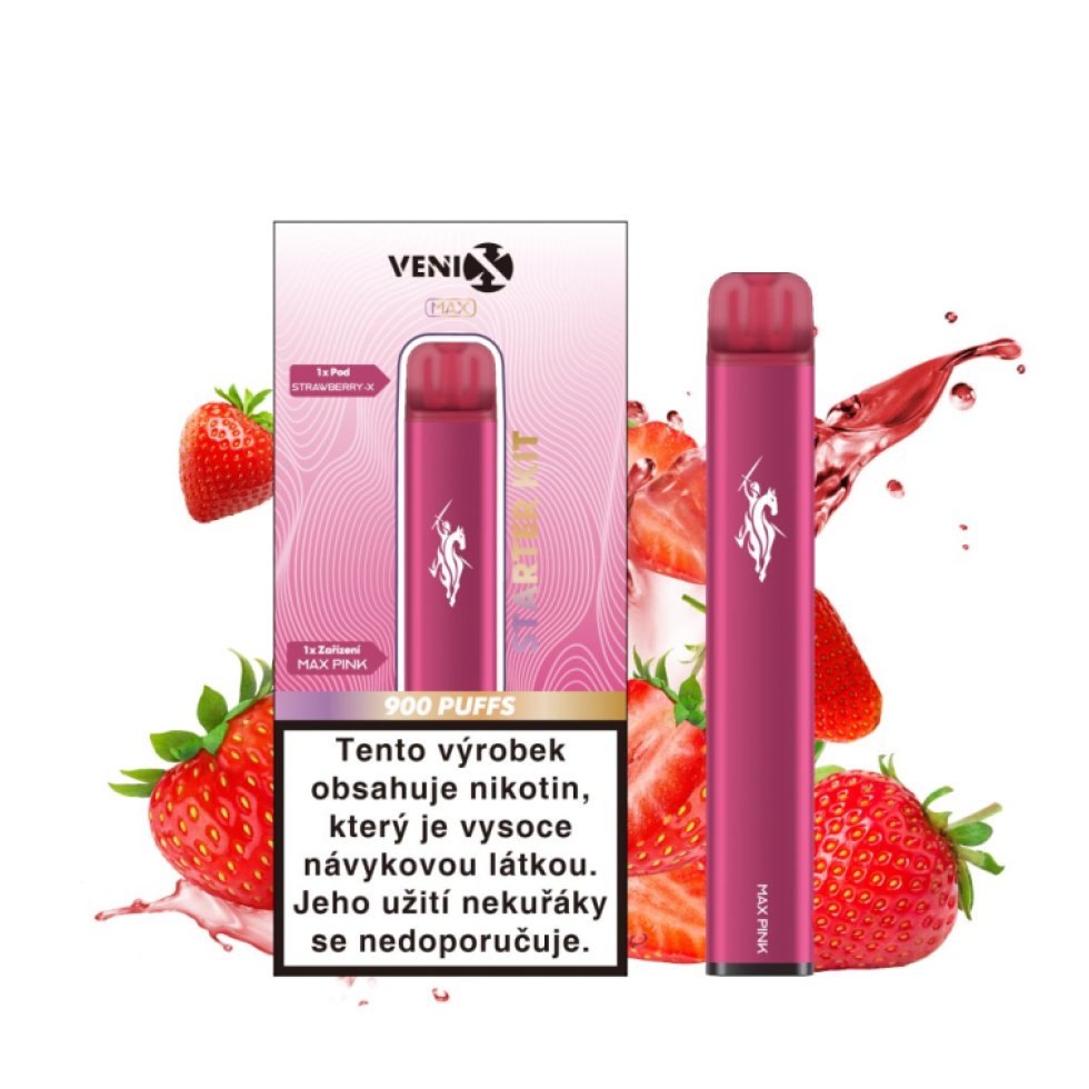 VENIX MAX PINK STARTER KIT (včetně STRAWBERRY-X pod)