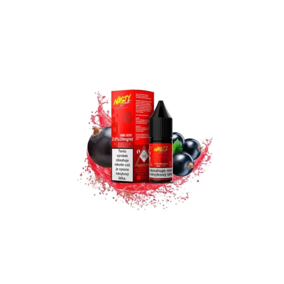 E-Liquid Nasty Salt - Bad Blood - Blackcurrant10ml/20mg