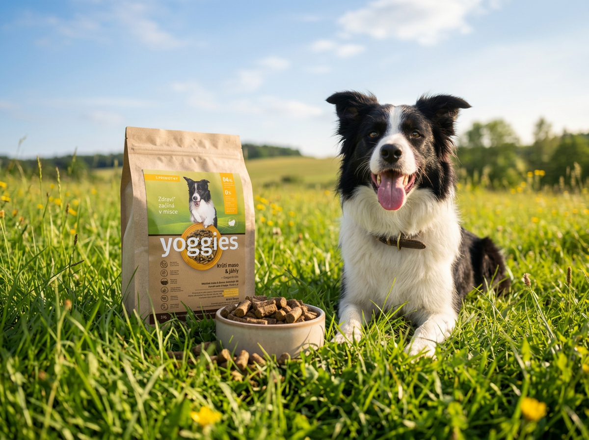 Yoggies Krůtí maso a jáhly - monoprotein, granule lisované za studena