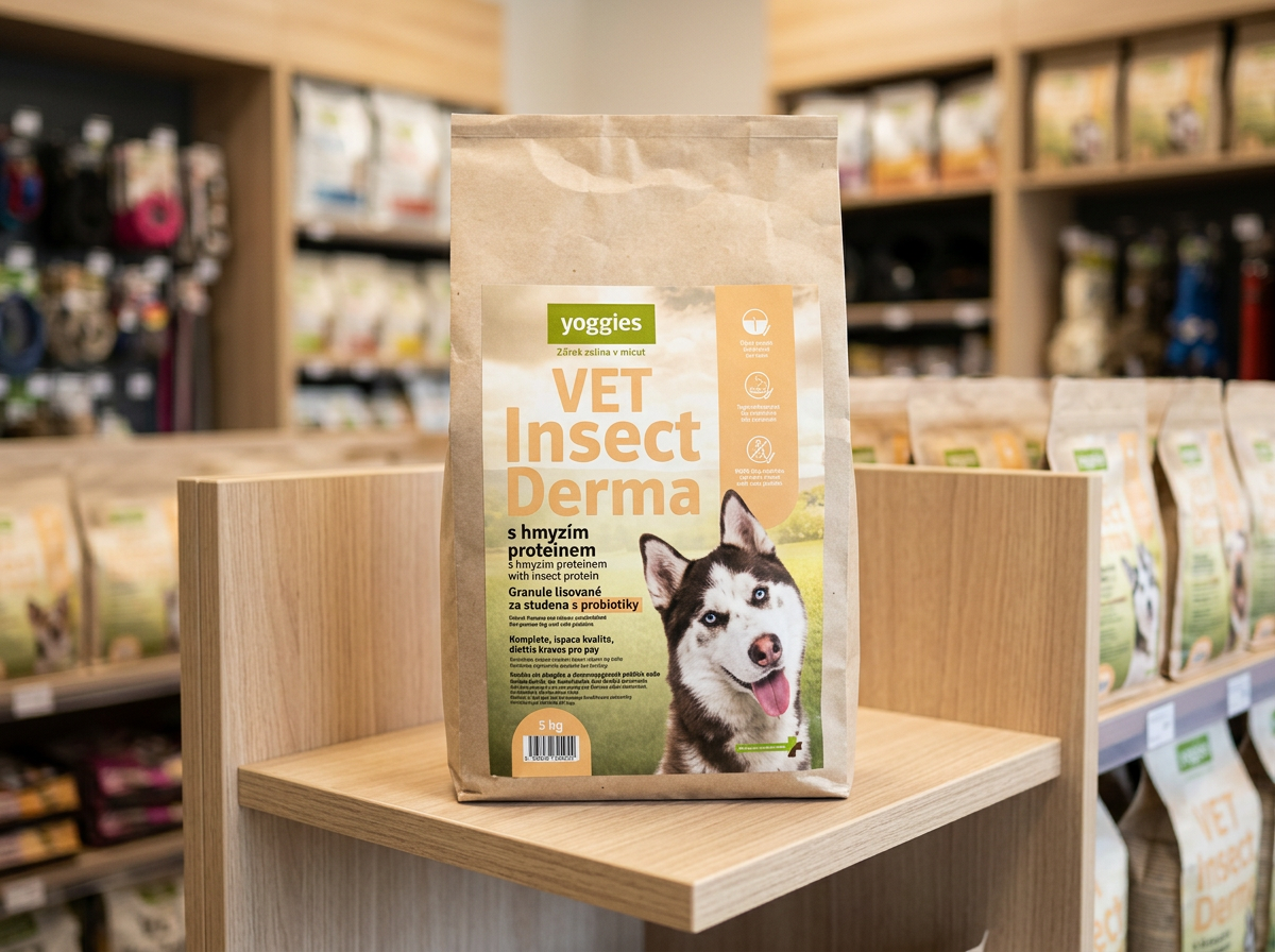 Yoggies VET Insect Derma s hmyzím proteinem - granule lisované za studena