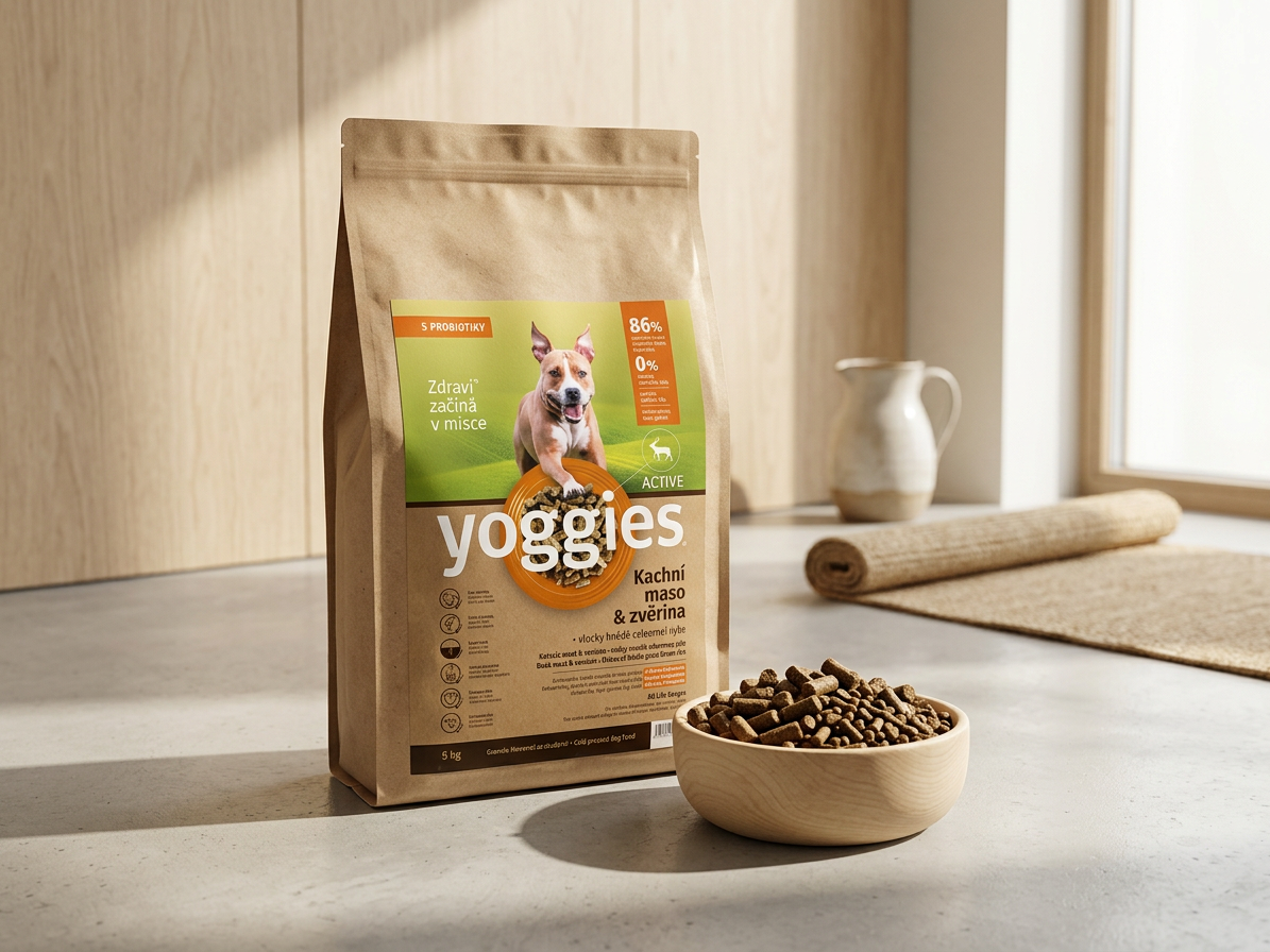 Yoggies Active Kachna a zvěřina - granule lisované za studena