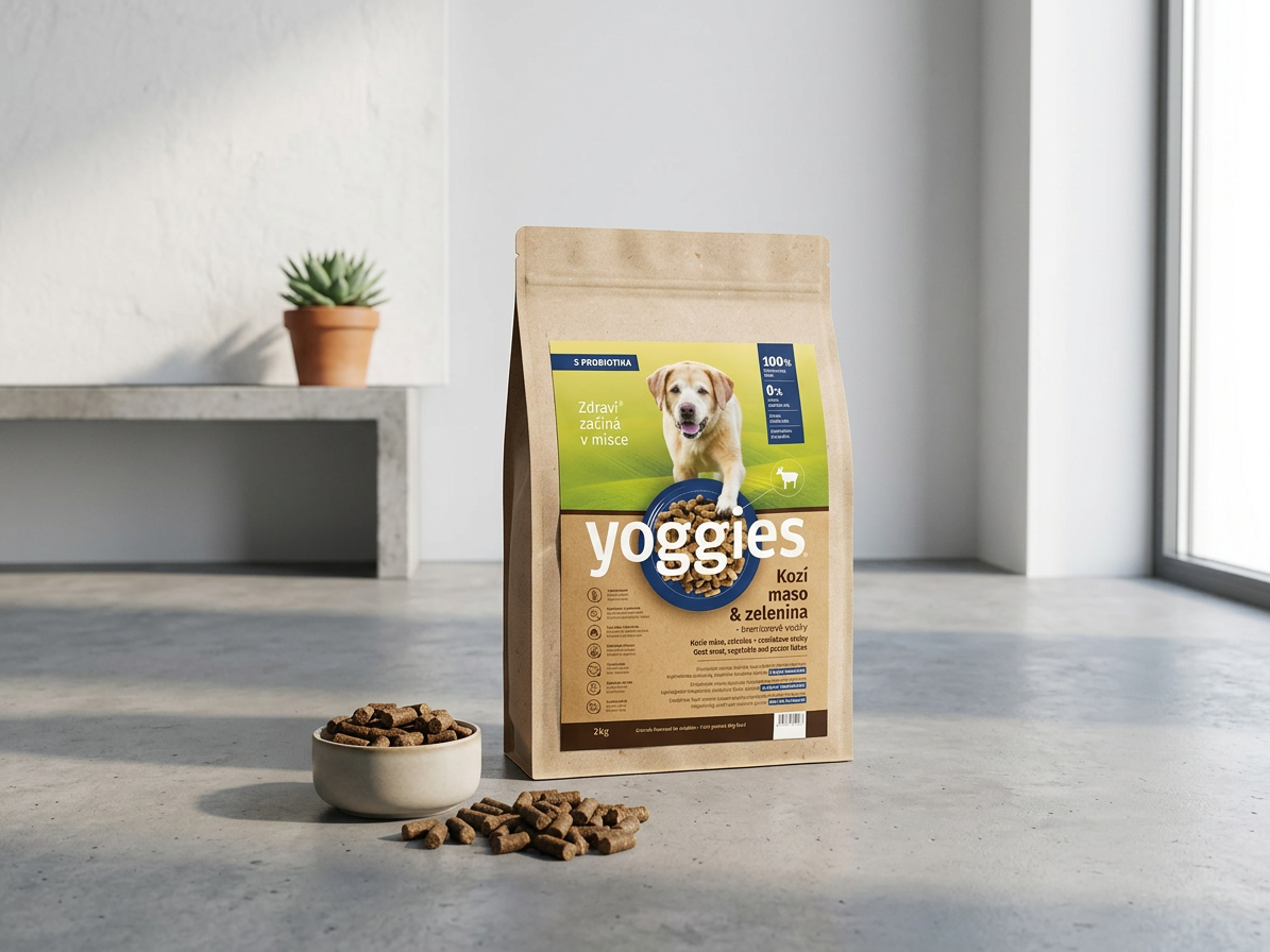 Yoggies Kozí maso - hypoalergenní granule lisované za studena