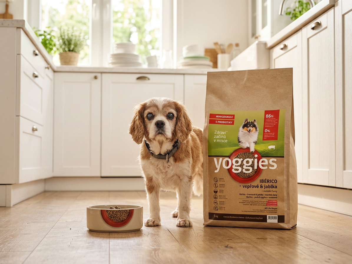 Yoggies Mini Ibérico vepřové maso s jablky - granule lisované za studena