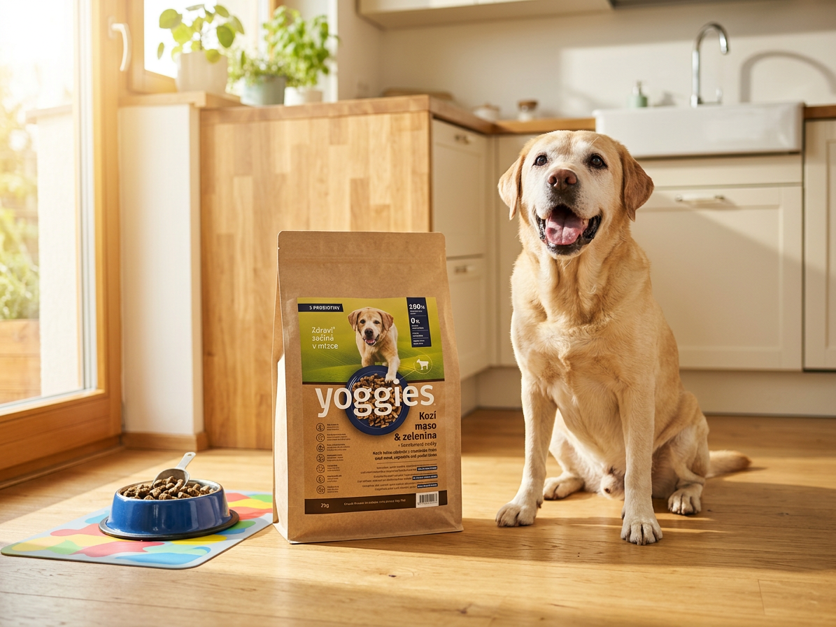Yoggies Kozí maso - hypoalergenní granule lisované za studena