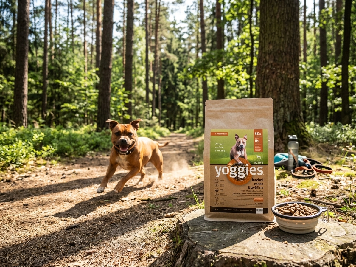 Yoggies Active Kachna a zvěřina - granule lisované za studena