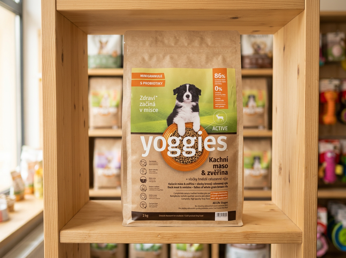 Yoggies Mini Active Kachna a zvěřina - granule lisované za studena
