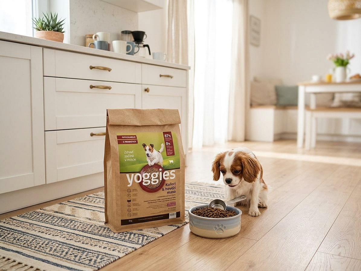 Yoggies Mini Kuřecí a hovězí maso - granule lisované za studena