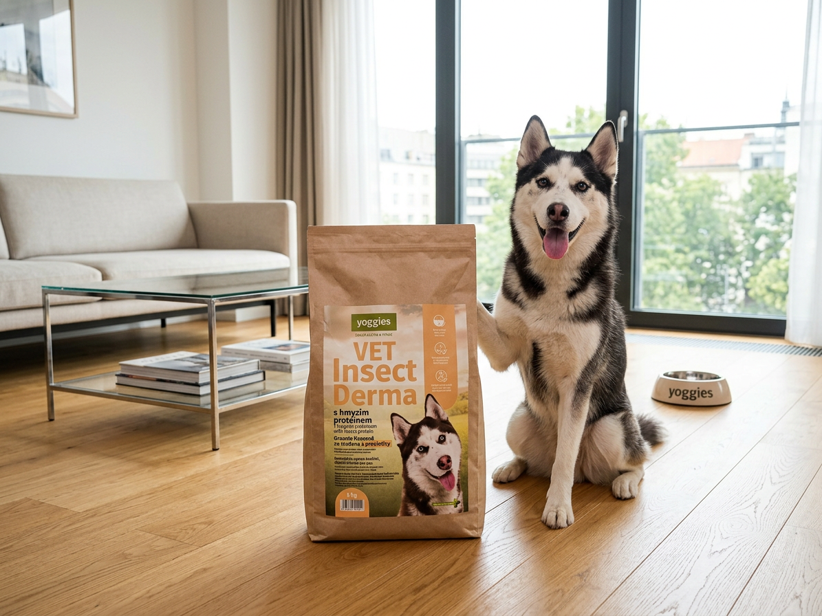 Yoggies VET Insect Derma s hmyzím proteinem - granule lisované za studena