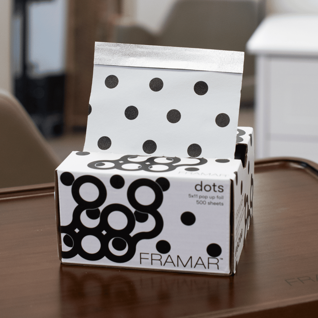 Framar Pop-up fólie Polka Dots Black & White (12,7 x 28 cm) – 500 ks