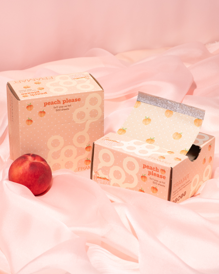 Framar tahací folie Peach Please Pop-up (500 ks)