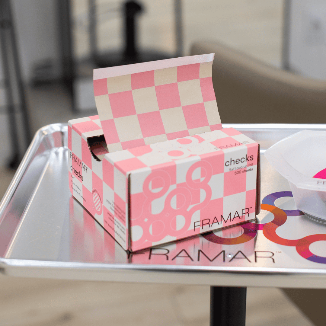 Framar Pop-up fólie Beige/Pink Checkered (12,7 x 28 cm) – 500 ks