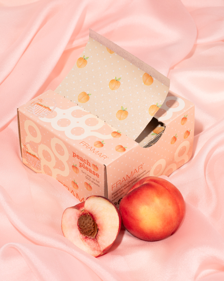 Framar tahací folie Peach Please Pop-up (500 ks)