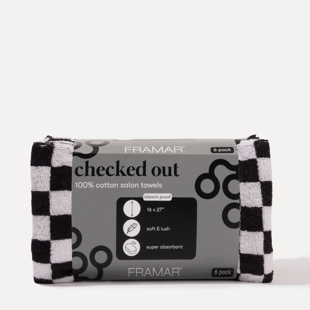 Salon Towels Black & White Checkered Style 1 (Small Checks)