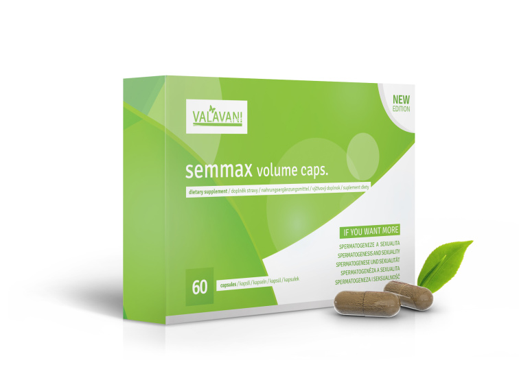 2+1 ZDARMA Doplnok na zväčšenie objemu spermií Semmax - 180 kapsúl