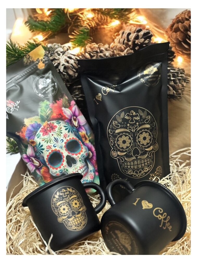 Dárkové balení Los Muertos 2x250g + 2 plecháčky Gold Edition