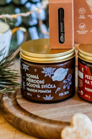 Přírodní vonná sójová svíčka Vanilkový rohlíček