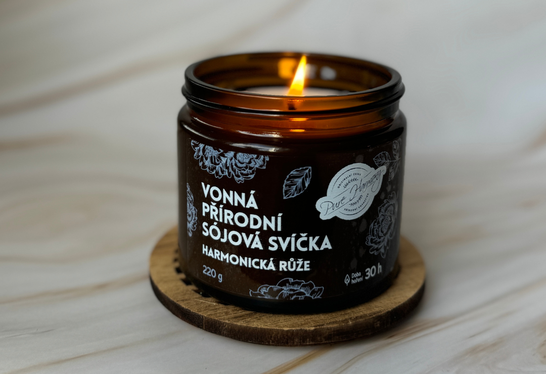 Přírodní vonná sójová svíčka Relaxační levandule