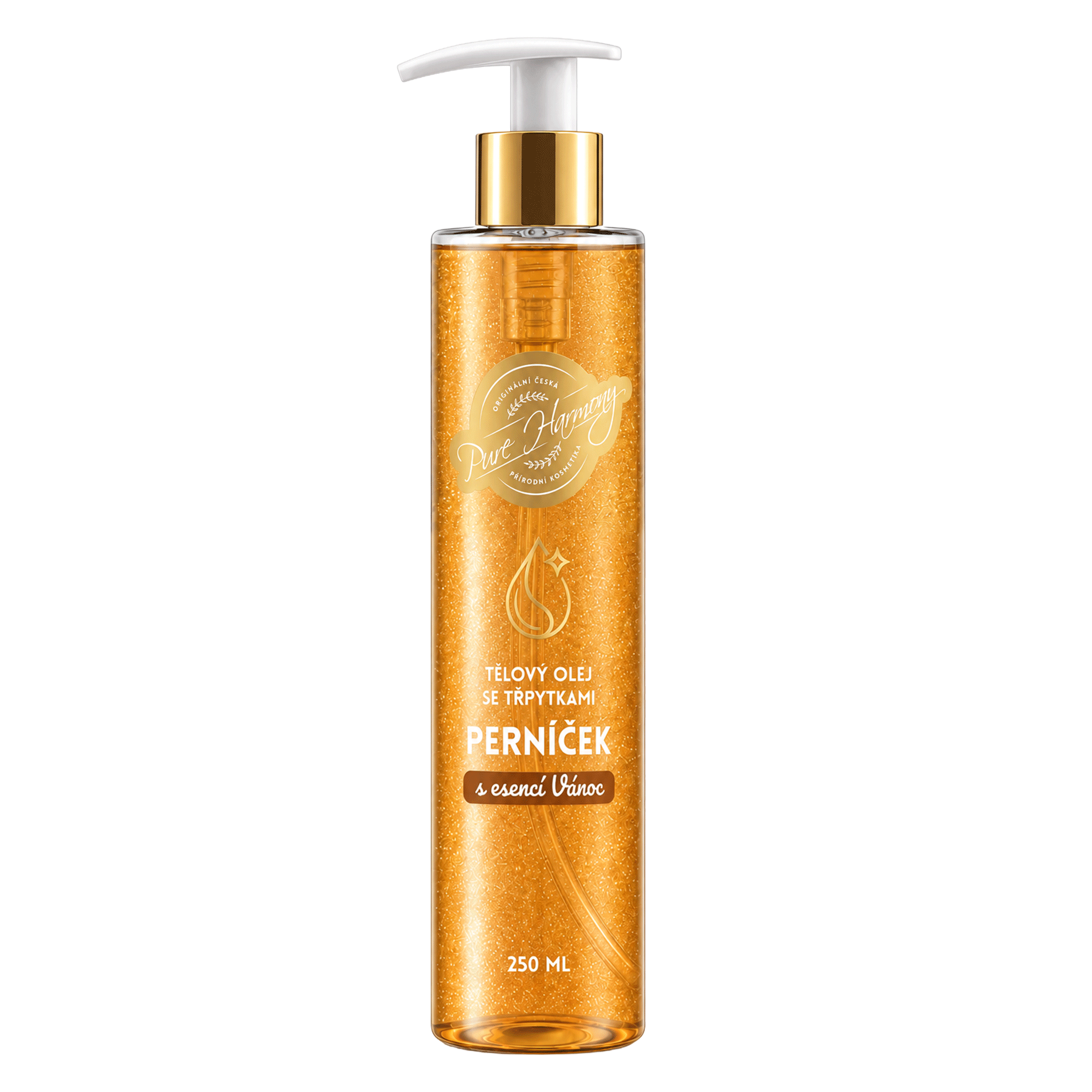Tělový olej se třpytkami Perníček 250 ml